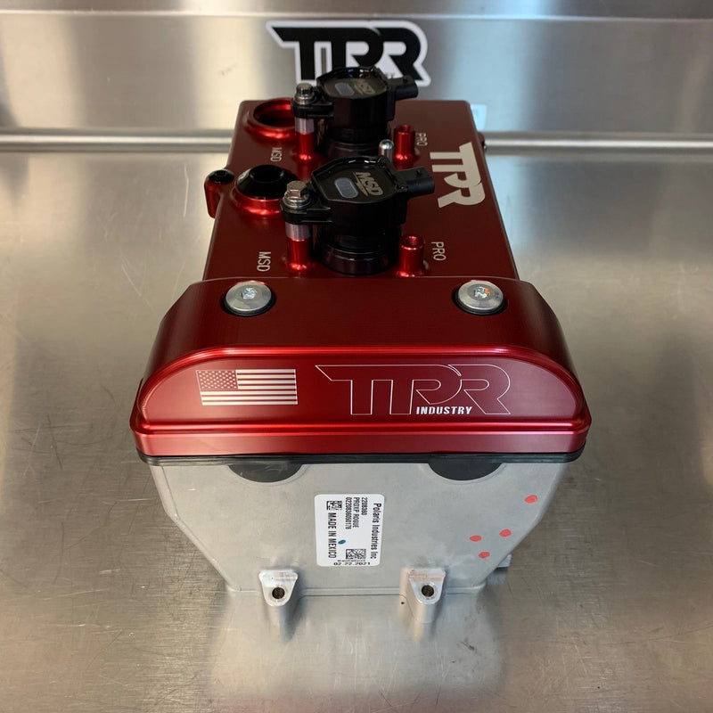 Load image into Gallery viewer, TPR016 - RED Billet Valve Cover W/Oilers - Turbo R / Pro XP
