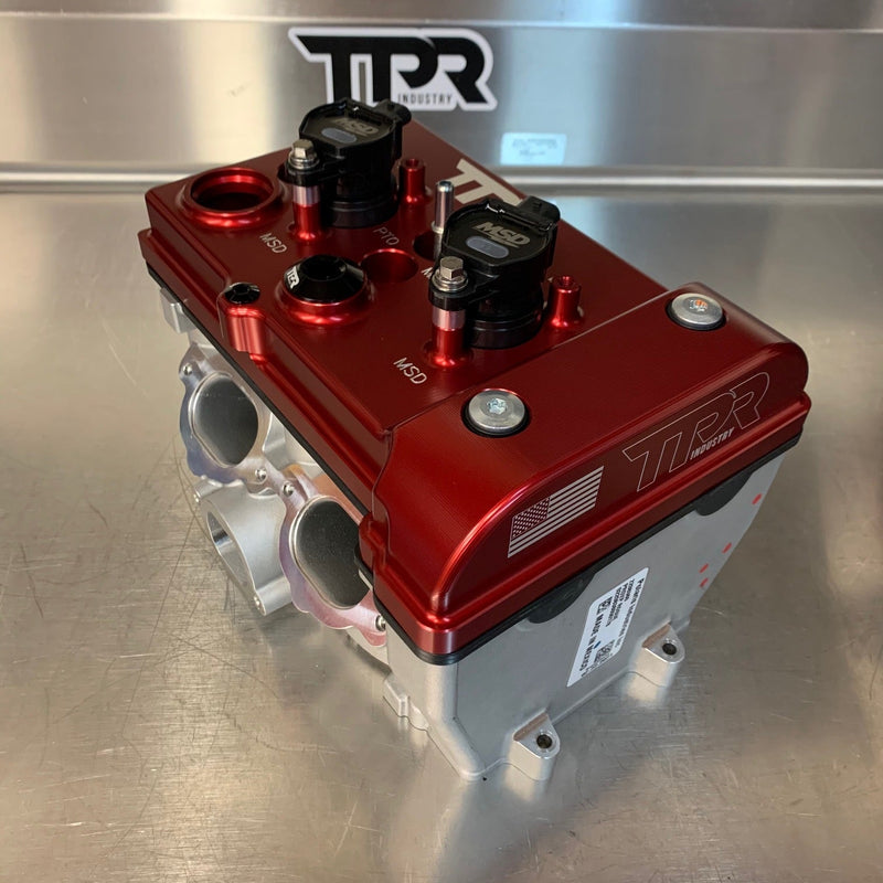 Load image into Gallery viewer, TPR016 - RED Billet Valve Cover W/Oilers - Turbo R / Pro XP
