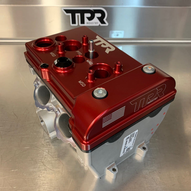 Load image into Gallery viewer, TPR016 - RED Billet Valve Cover W/Oilers - Turbo R / Pro XP
