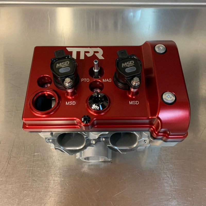 Load image into Gallery viewer, TPR016 - RED Billet Valve Cover W/Oilers - Turbo R / Pro XP
