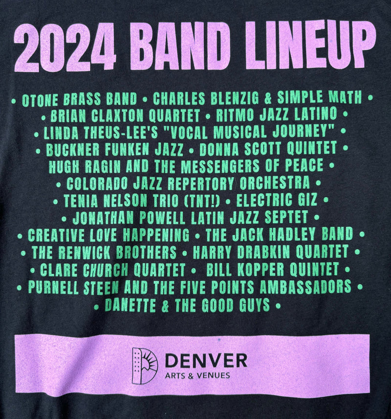 Load image into Gallery viewer, Official 2024 Denver Five Points Jazz Festival T-Shirt
