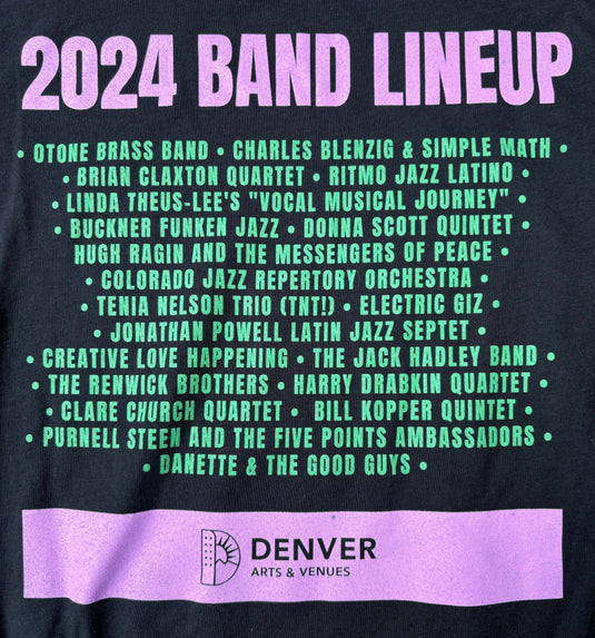 Official 2024 Denver Five Points Jazz Festival T-Shirt