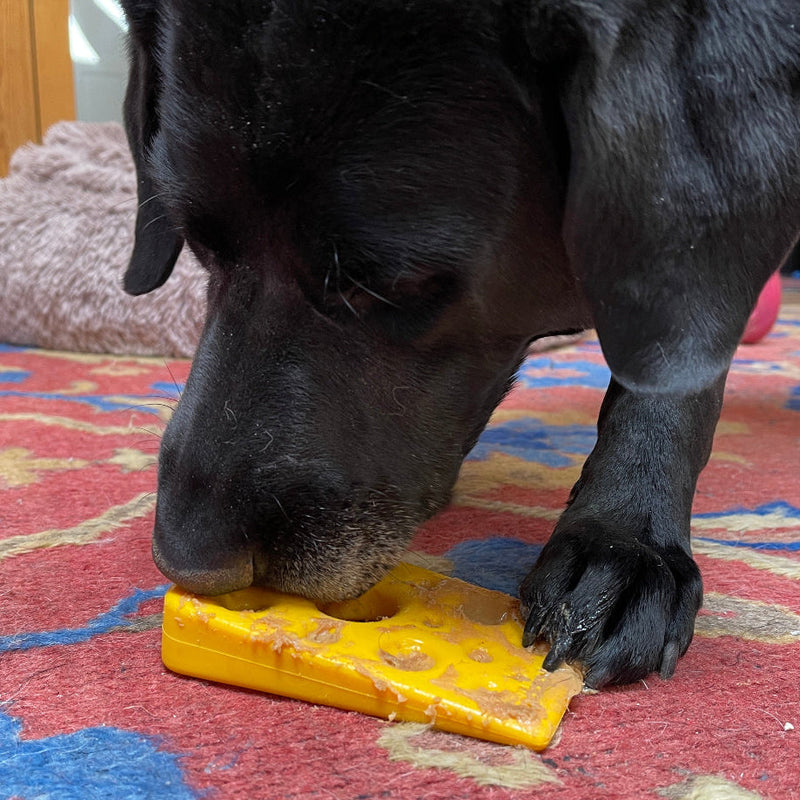 Load image into Gallery viewer, Swiss Cheese Wedge Nylon Dog Chew Toy for Aggressive Chewers | SodaPup
