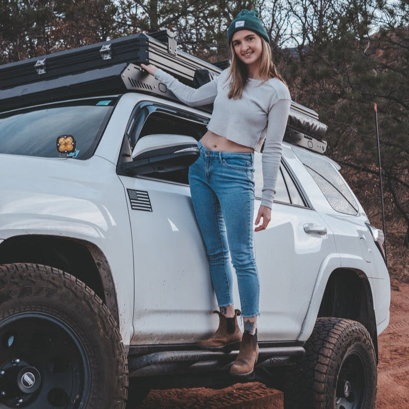 Load image into Gallery viewer, American Flag Magnets Brilliant White Stars w/ Tactilian Logo
