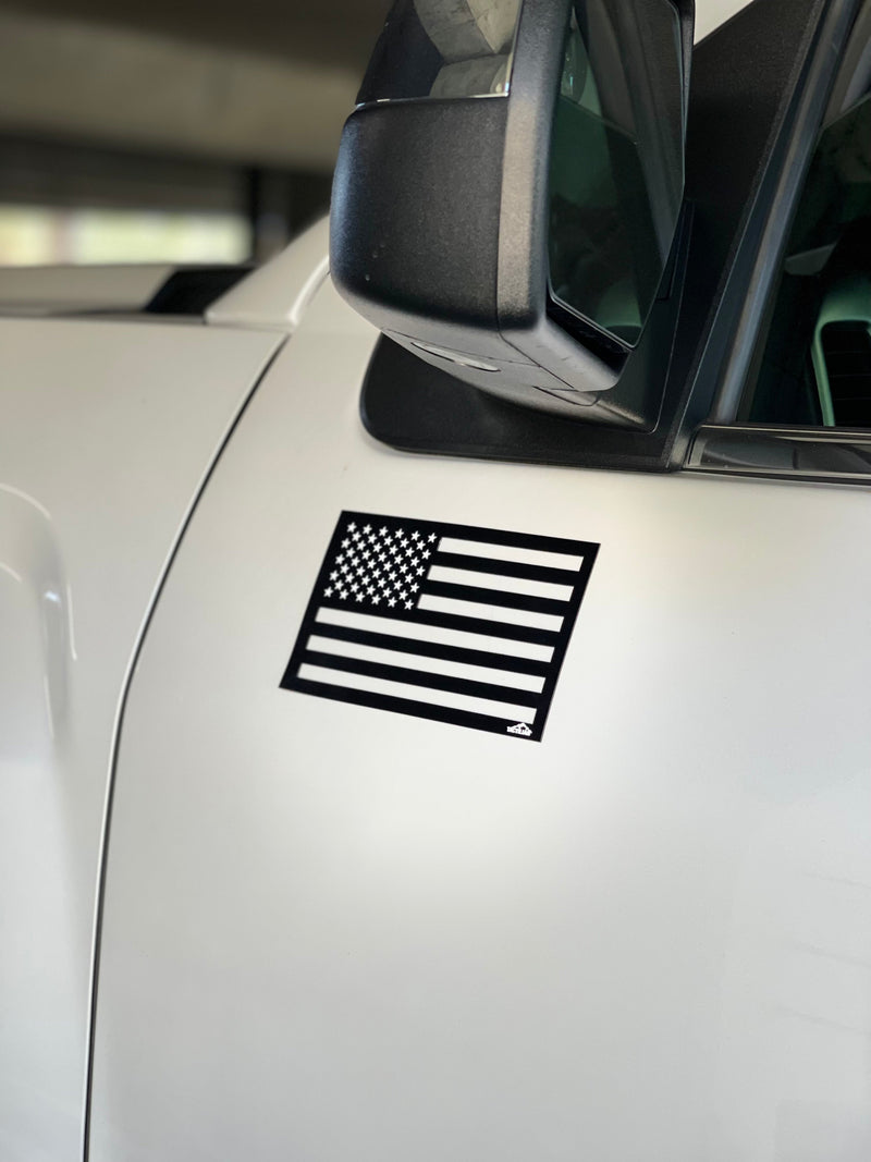 Load image into Gallery viewer, American Flag Magnets Brilliant White Stars w/ Tactilian Logo
