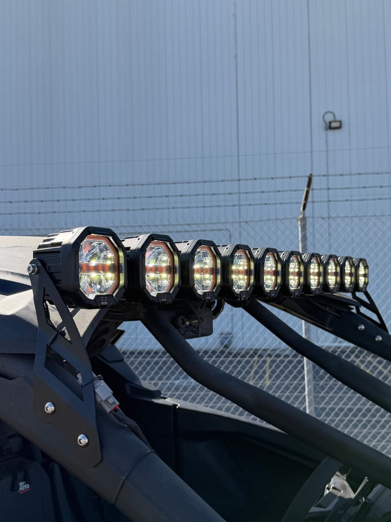 Load image into Gallery viewer, 7 Light U-Con Interlocking Off Road LED Pod With Amber or White DRL Running Light
