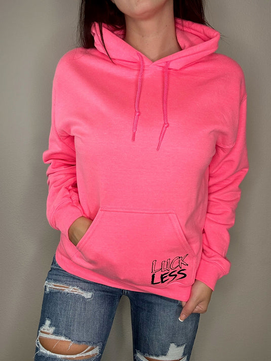Look Pretty Play Dirty Hoodie | Neon Pink