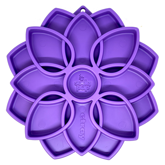 Mandala eTray Shallow Slow Feeder Dog Bowl for Enrichment | USA Made