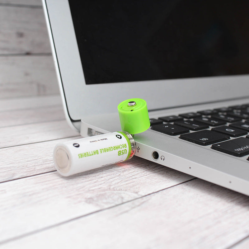 Load image into Gallery viewer, USB Rechargeable AA Batteries w/4-port USB Charger
