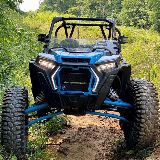 L&W Fab Custom Grill with Light Bar for RZR Turbo S / XP 1000 / Turbo