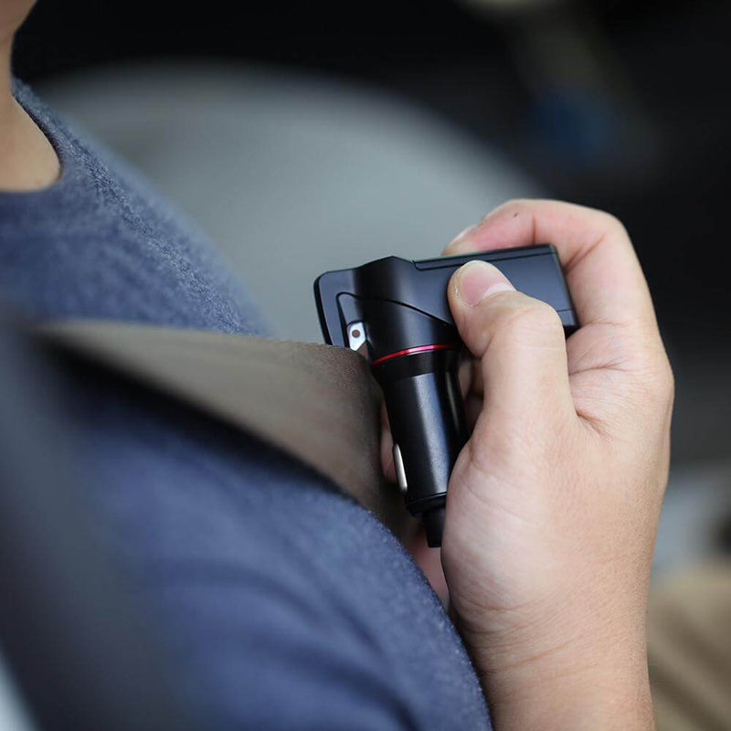 Load image into Gallery viewer, USB Car Charger Emergency Tool (Black)
