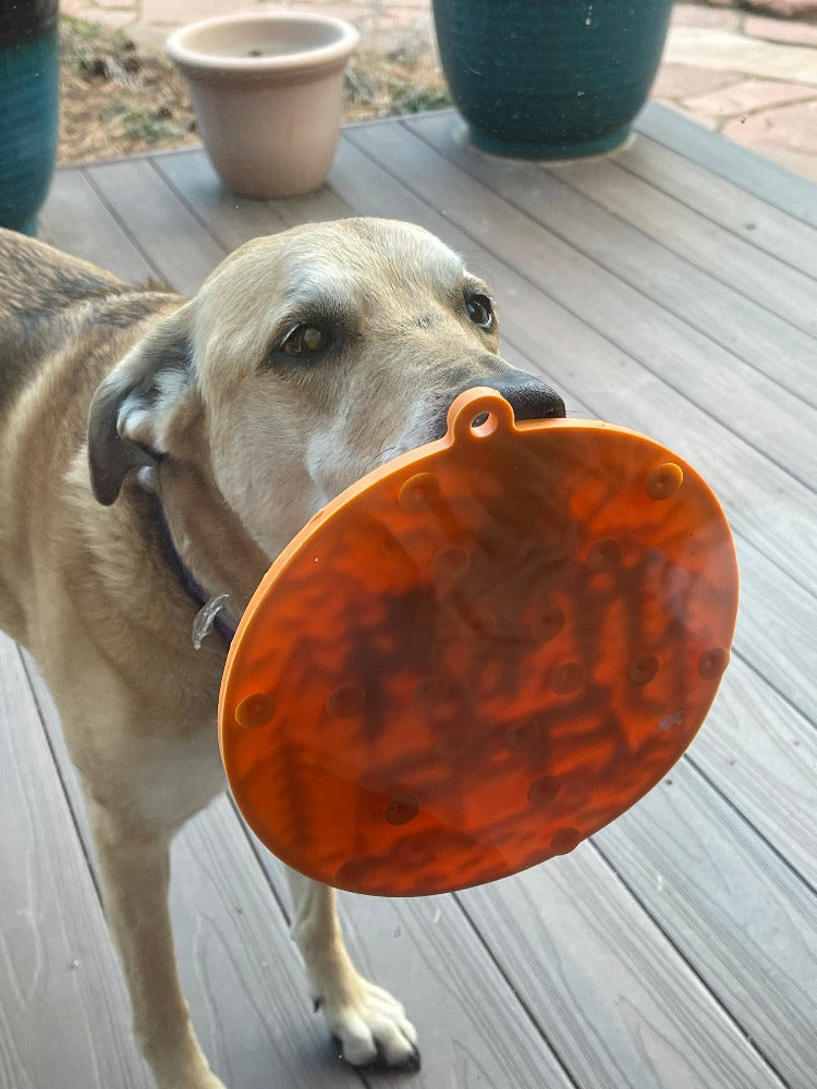 Load image into Gallery viewer, Camp eMat - Enrichment Lick Mat For Dogs and Cats - with Suction Cups | Retro Van Design | USA Made
