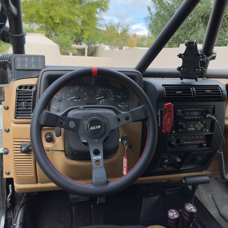 Load image into Gallery viewer, 13.5''  MOJAB Deep Dish Steering Wheel Leather or Suede
