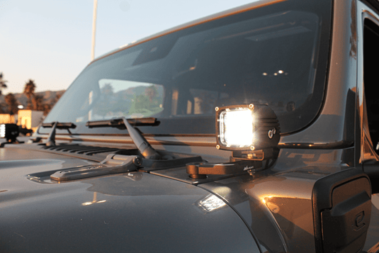 2017-2024 Jeep Wrangler (JL) Hood Mount/Ditch Lights LIGHTS ONLY