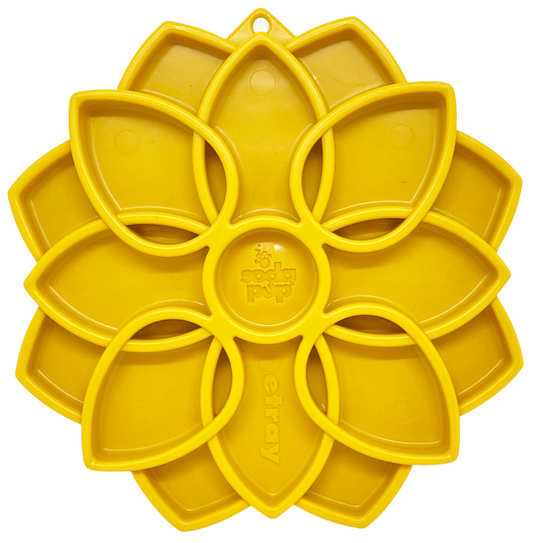 Mandala eTray Shallow Slow Feeder Dog Bowl for Enrichment | USA Made