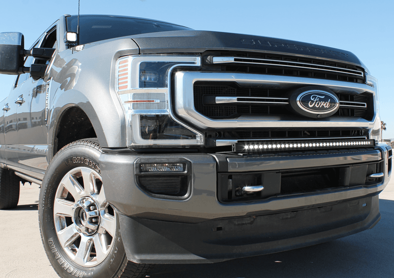 Load image into Gallery viewer, 2020-2022 Ford Super Duty F250/350/450 Hood Mount Kit/Ditch Lights
