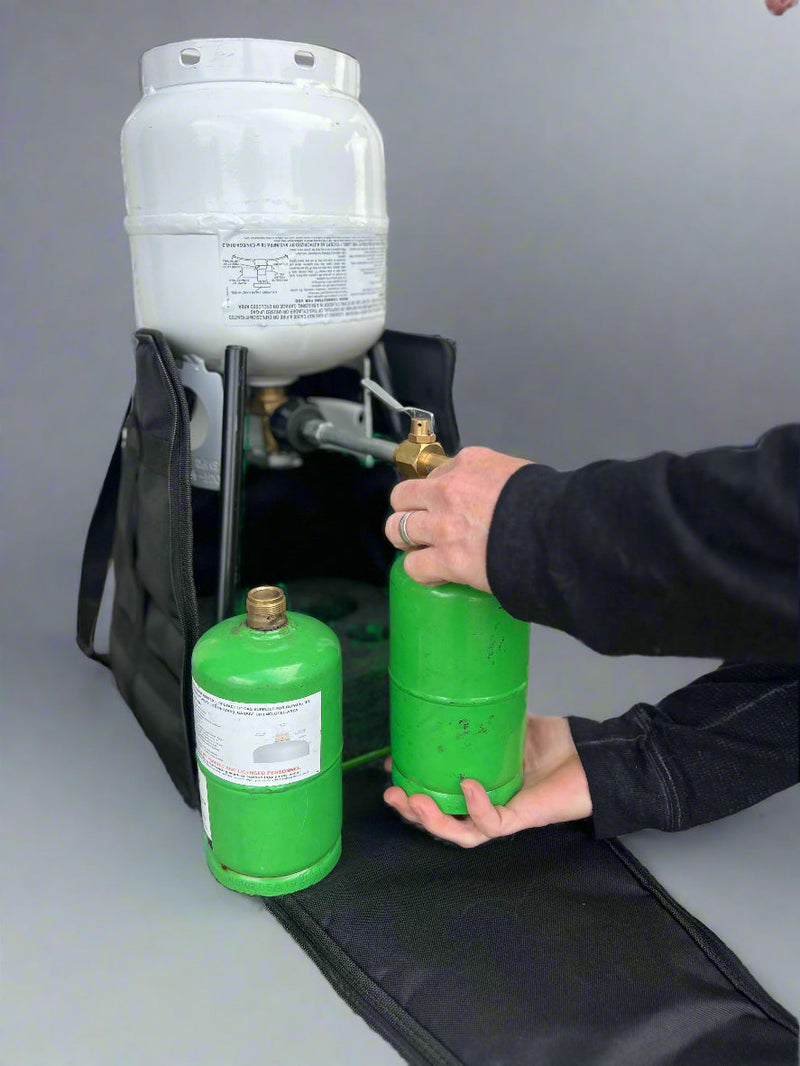 Load image into Gallery viewer, Refillable 1LB Propane Travel Kit
