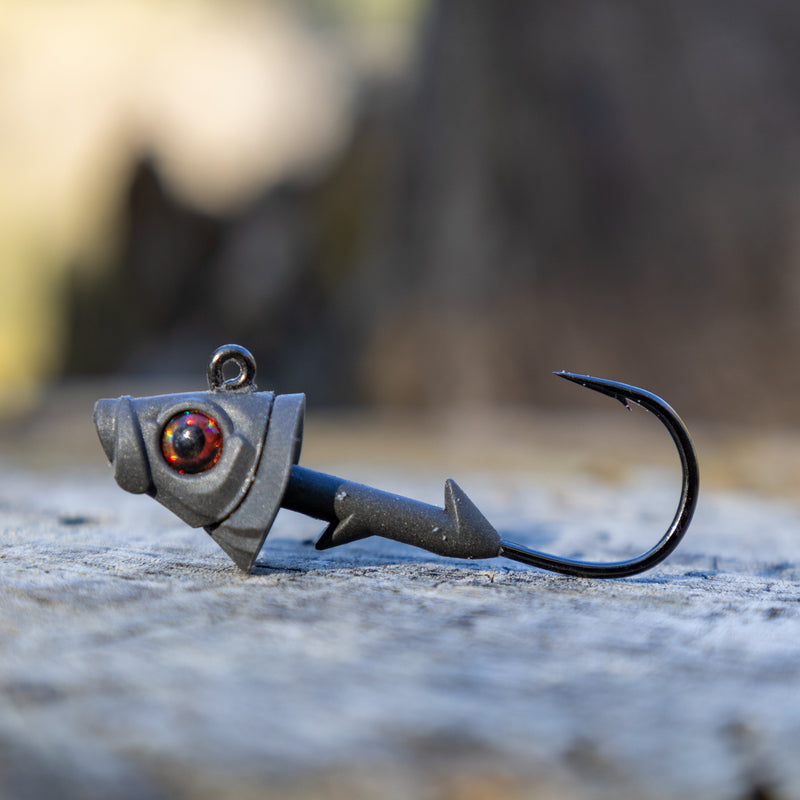 Load image into Gallery viewer, Reaction Tackle 97% Pure Tungsten Swimbait Jig with Realistic Fish Head- 5-PACK
