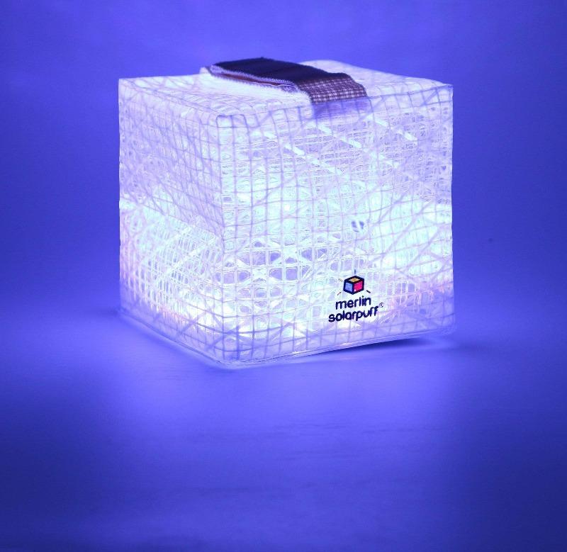 Load image into Gallery viewer, SolarPuff™️ Merlin – Color Light Therapy Lamp for Mood Enhancement, Stress Relief, and Circadian Rhythm Support
