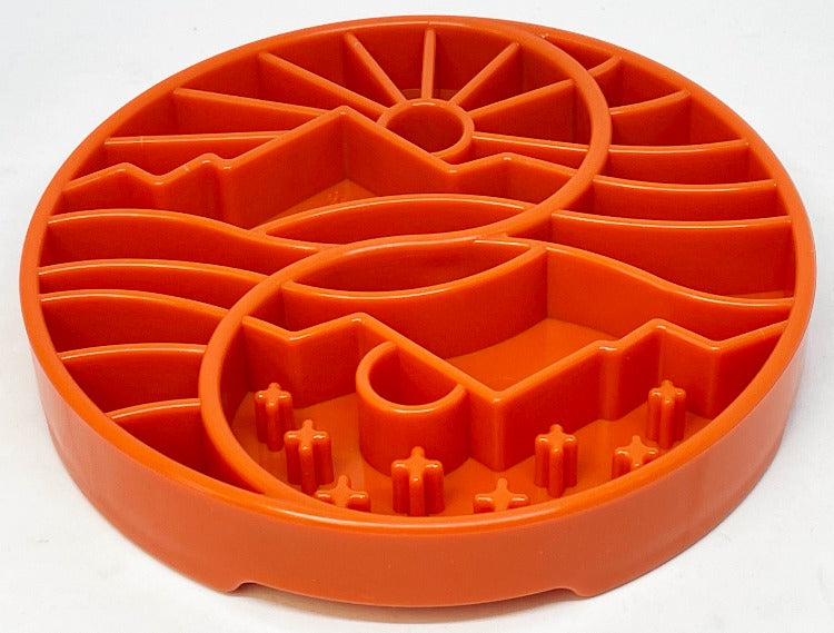 Load image into Gallery viewer, Sun and Moon eTray - Shallow Slow Feeder Dog Bowl for Enrichment | USA Made

