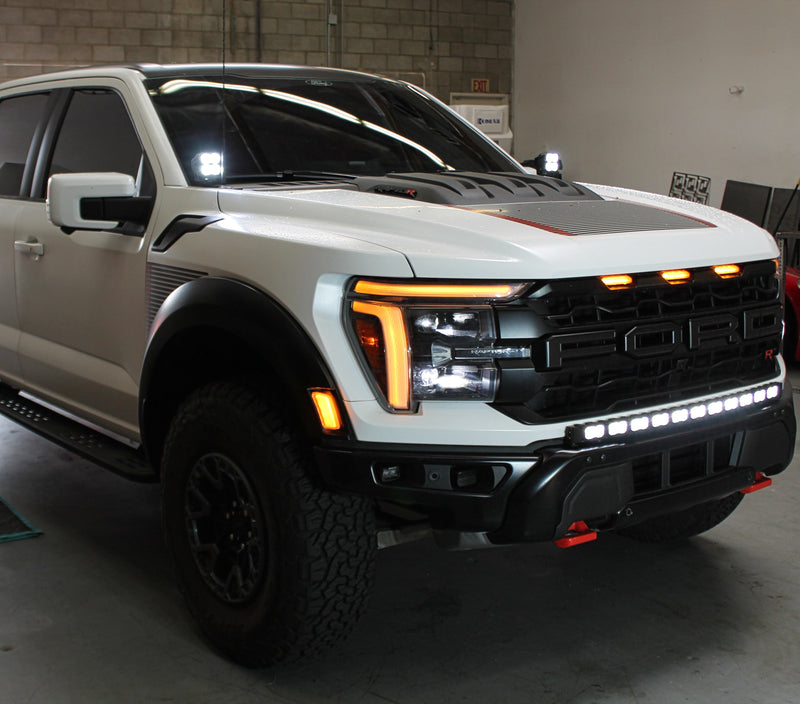 Load image into Gallery viewer, 2024+ Ford Raptor Gen 3 Refresh Hood Mount/Ditch Lights - PRO
