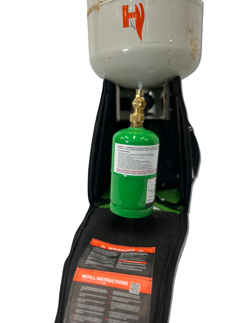 Load image into Gallery viewer, Refillable 1LB Propane Travel Kit
