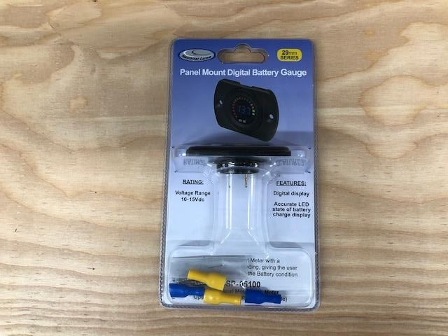 Load image into Gallery viewer, 29mm Panel Mount Digital &amp; LED 12V Meter (10.5-14.7V)
