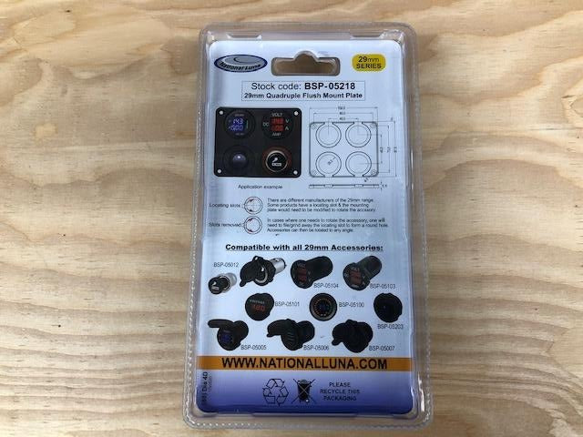 Load image into Gallery viewer, 29mm Quadruple Flush Mount Plate
