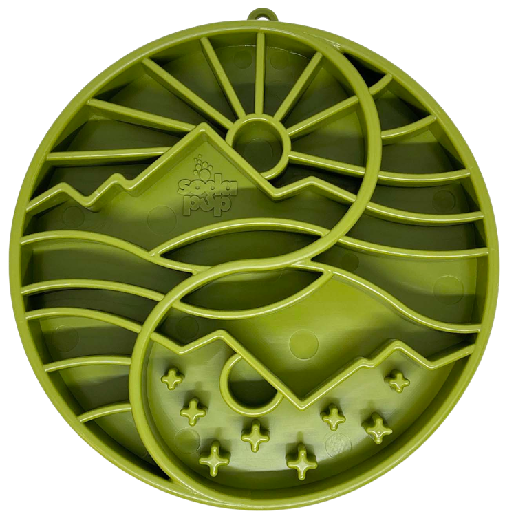 Load image into Gallery viewer, Sun and Moon eTray - Shallow Slow Feeder Dog Bowl for Enrichment | USA Made
