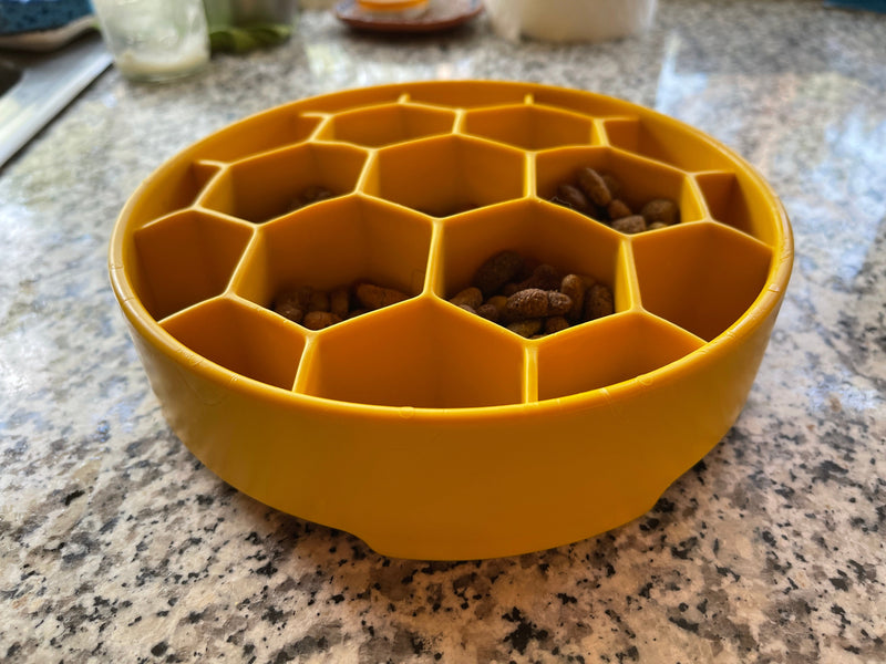 Load image into Gallery viewer, Honeycomb eBowl Deep Slow Feeder Dog Bowl for Enrichment | USA Made
