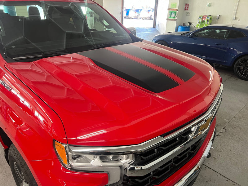 Load image into Gallery viewer, OE Style Hood Stripe Decals for 2019-2024 Chevrolet Silverado
