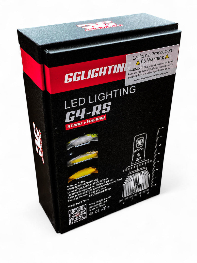 Load image into Gallery viewer, G4-RS 3 Color LED Headlight Bulbs White/Yellow/Amber
