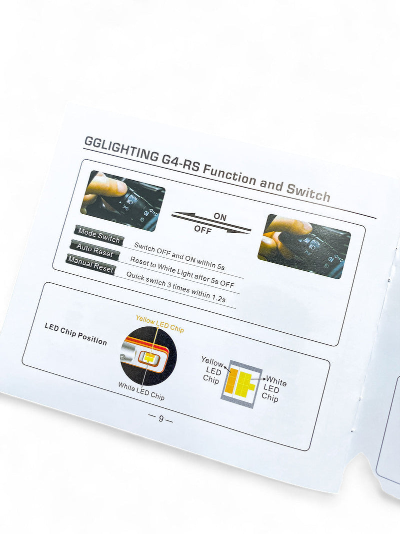 Load image into Gallery viewer, G4-RS 3 Color LED Headlight Bulbs White/Yellow/Amber
