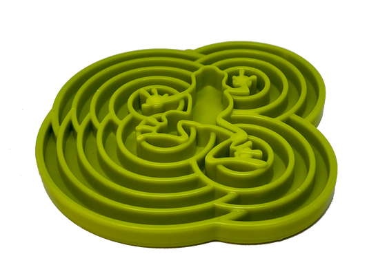 Water Frog eTray - Shallow Slow Feeder Dog Bowl for Enrichment | USA Made