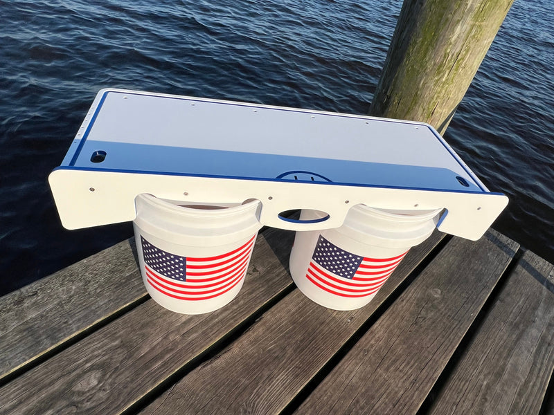 Load image into Gallery viewer, Made in the USA | Premium Double Bucket 33" Raised Fillet Table Cutting Board
