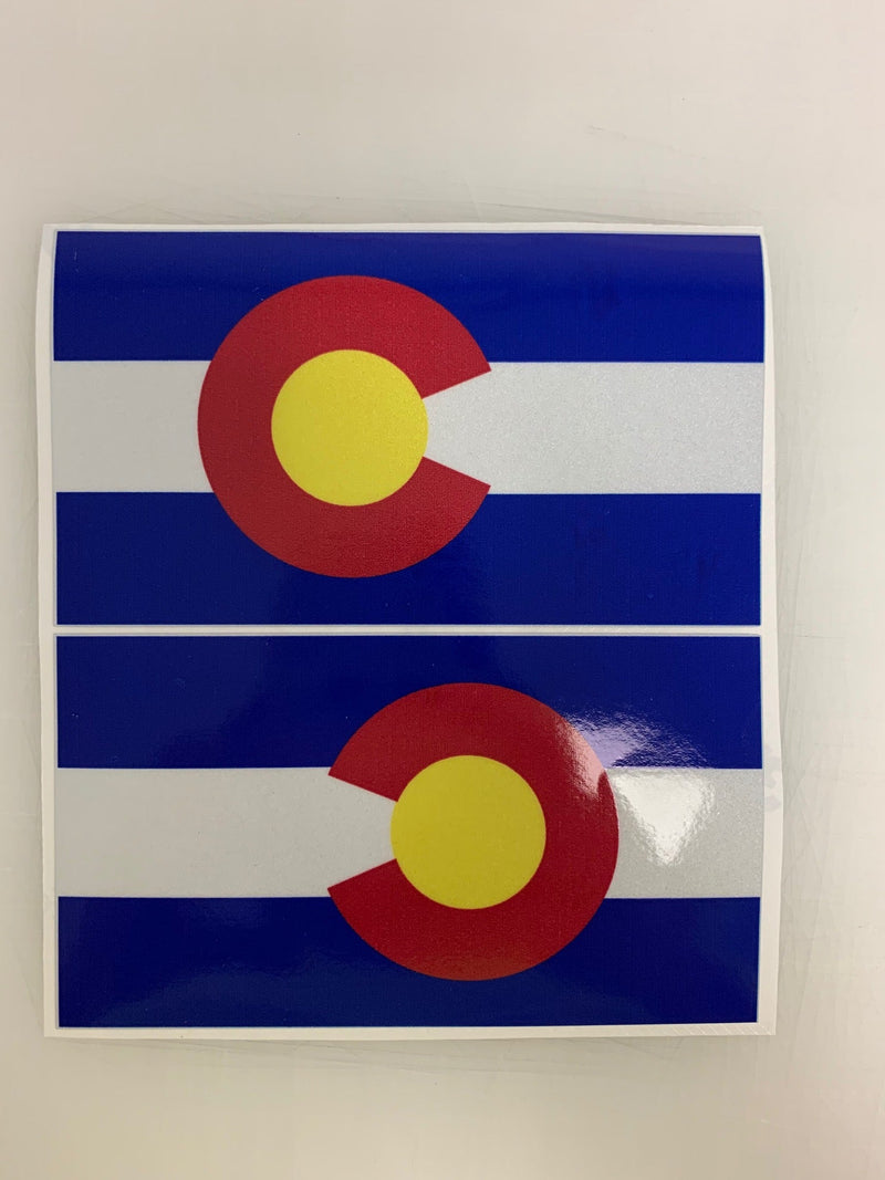 Load image into Gallery viewer, Colorado State Flag: 5&quot; 3M Reflective Decal Stickers (x2)
