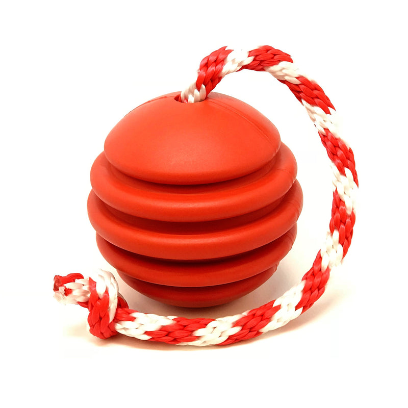 Load image into Gallery viewer, USA-K9 Stars and Stripes Rubber Dog Toy | K9 Handler Reward Toy | Red | USA Made
