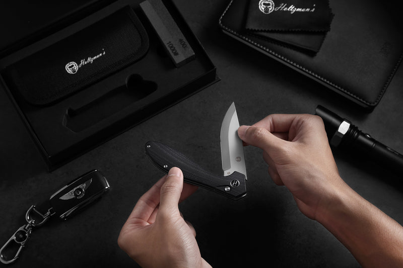 Load image into Gallery viewer, The Vector Folding Pocket Knife Giftset for Men and Women (Black and Silver)
