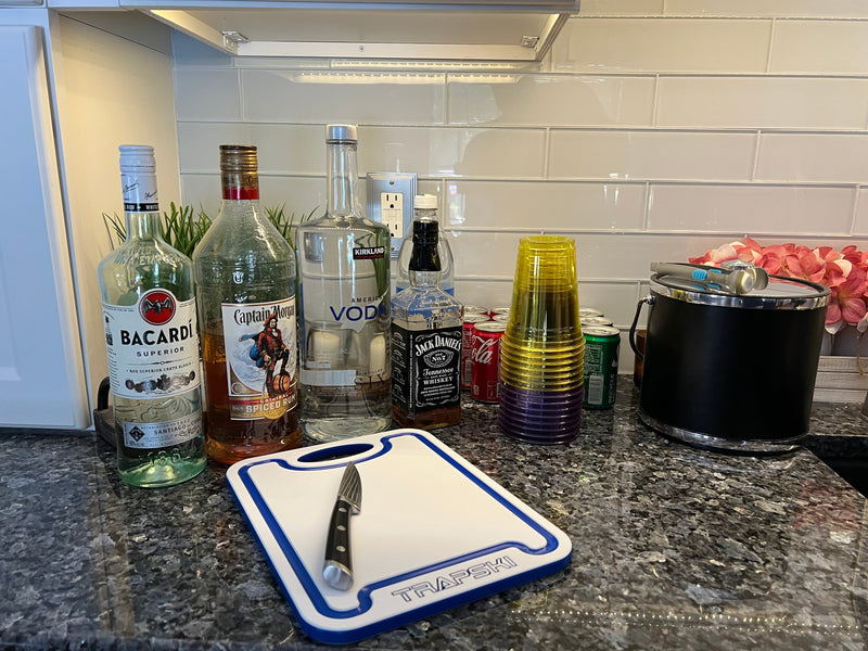 Load image into Gallery viewer, TRAPSKI Premium 1/2 Inch Thick HDPE Cutting Boards | Food-Grade Kitchen Prep Surface | Juice Grooves | Made in the USA
