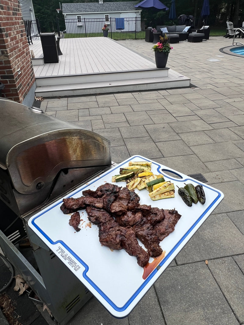 Load image into Gallery viewer, TRAPSKI Premium 1/2 Inch Thick HDPE Cutting Boards | Food-Grade Kitchen Prep Surface | Juice Grooves | Made in the USA
