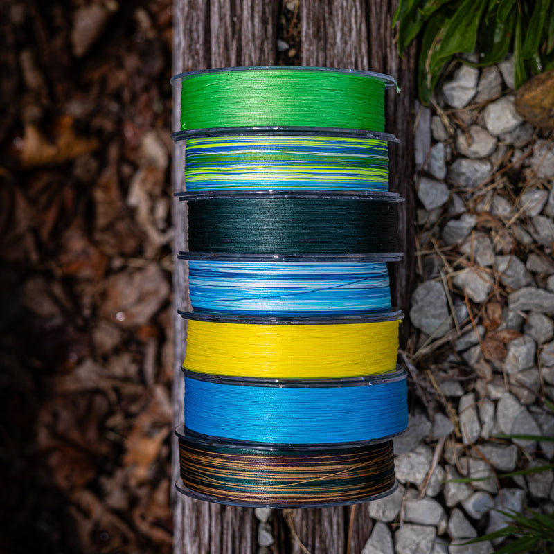 Load image into Gallery viewer, Reaction Tackle X8 Braided Fishing Line - Hi Vis Green 8 Strand
