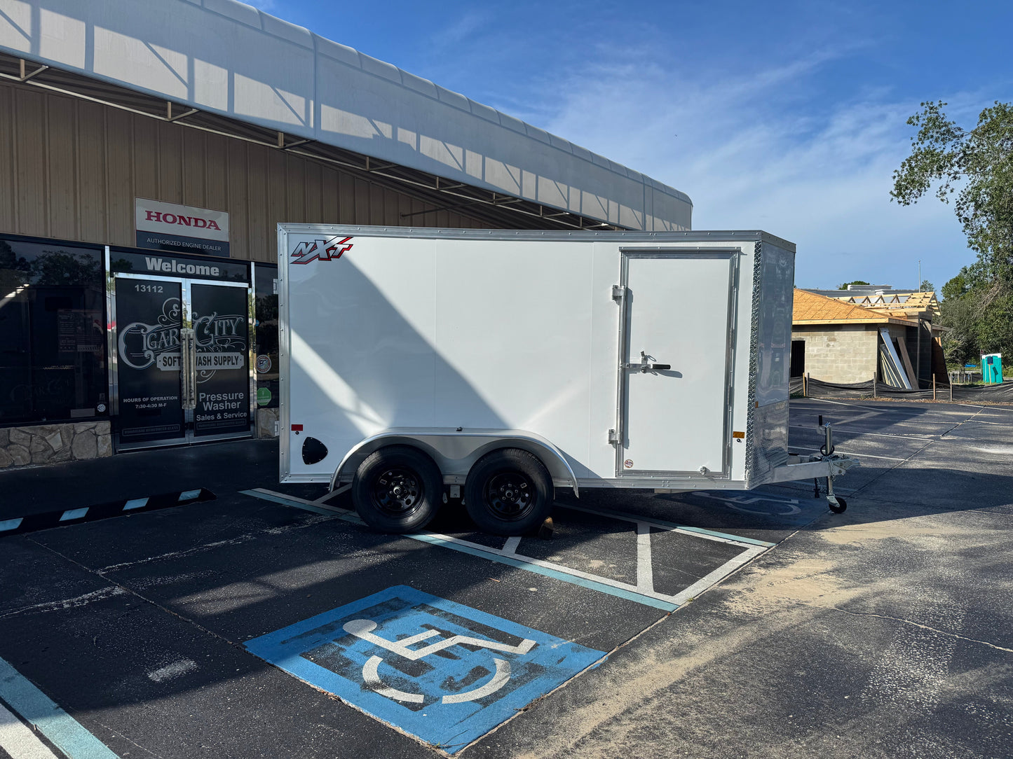 Alcom 7x16 Aluminum Tandem Axle Enclosed Trailer - 10k