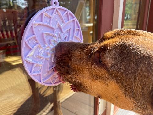 Load image into Gallery viewer, Lotus Design emat - Enrichment Lick Mat For Dogs and Cats - With Suction Cups | USA Made
