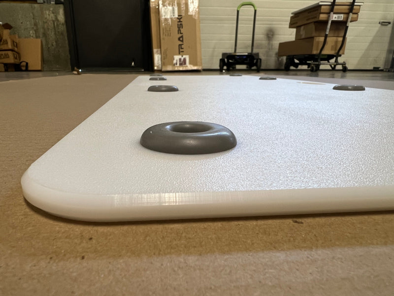 Load image into Gallery viewer, Big Game Cutting Chopping Board 3/8 Inch Thick | Food-Grade HDPE Optional Non-Skid Rubber Feet, Wide Juice Groove | 32 or 48 in x 18 in or 24 in for Tailgates, Coolers and Tables | Easy Grip Handle
