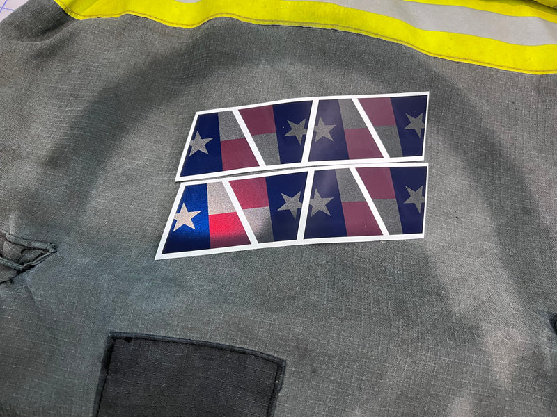 Load image into Gallery viewer, BLACKED OUT TEXAS FLAG REFLECTIVE HELMET (TET) TETRAHEDRON 8 PACK
