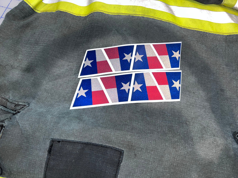 Load image into Gallery viewer, BLACKED OUT TEXAS FLAG REFLECTIVE HELMET (TET) TETRAHEDRON 8 PACK
