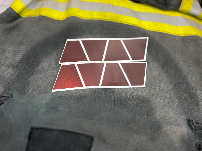 Load image into Gallery viewer, BLACKED OUT ORANGE REFLECTIVE HELMET (TET) TETRAHEDRON 8 PACK
