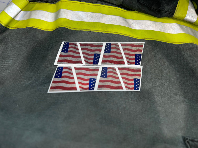 Load image into Gallery viewer, BLACKED OUT AMERICAN FLAG REFLECTIVE HELMET (TET) TETRAHEDRON 8 PACK
