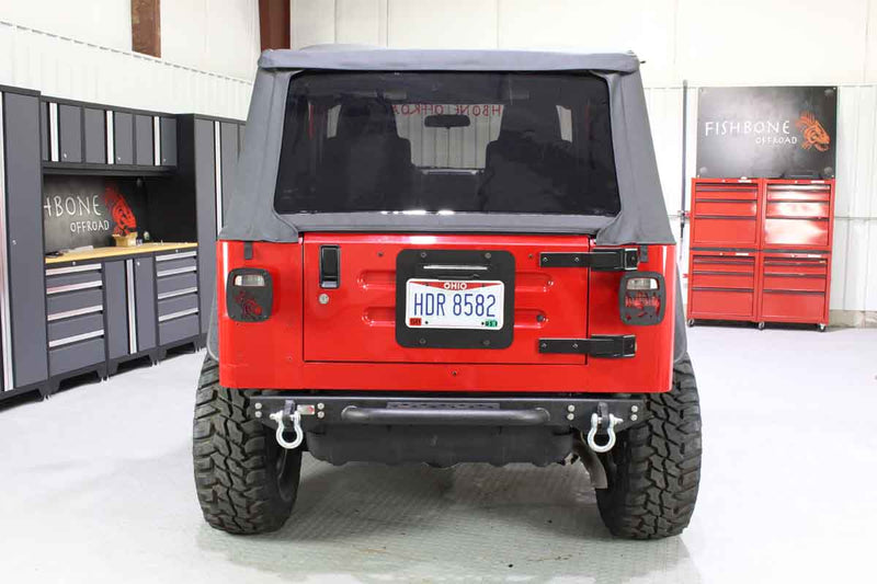 Load image into Gallery viewer, Fishbone Offroad Piranha Rear Bumper W/Step for 1987-2006 Jeep Wrangler FB22072
