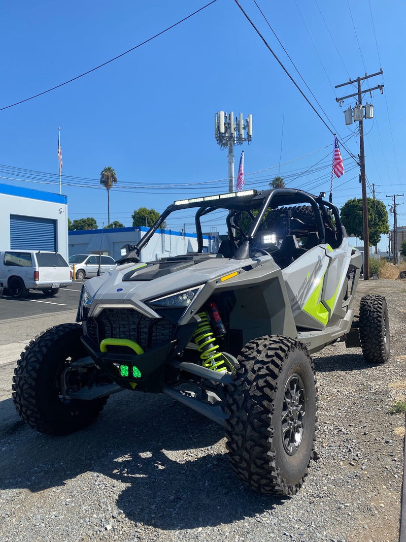 Load image into Gallery viewer, Polaris RZR Pro R / Turbo R Dual Light Pod Bolt On Bumper Mounting Bracket
